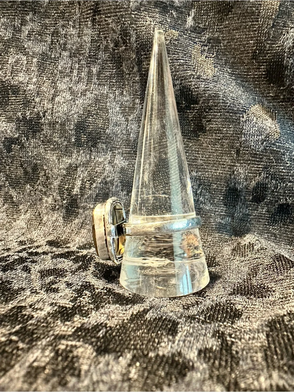 Square Labradorite Silver Statement Ring